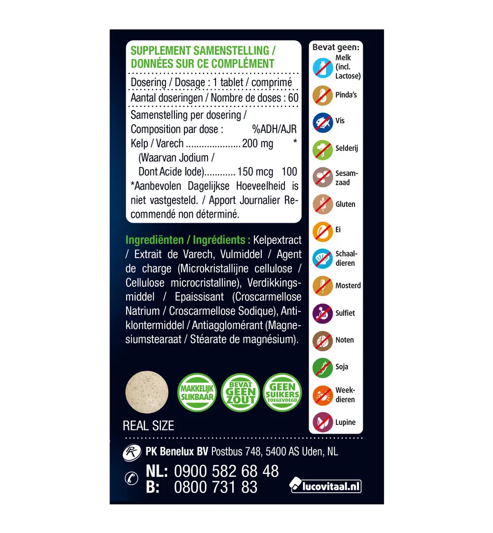 Lucovitaal Pure Kelp (60 tabletten) - image 2