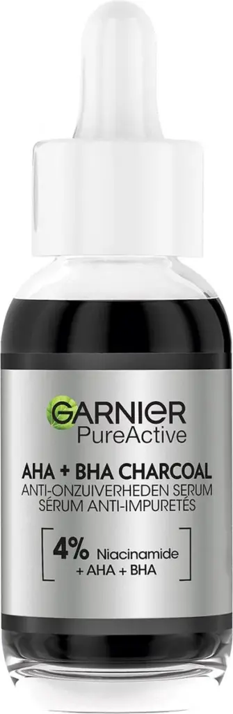 Garnier Pure Active AHA+BHA Charcoal Serum (30 ml)