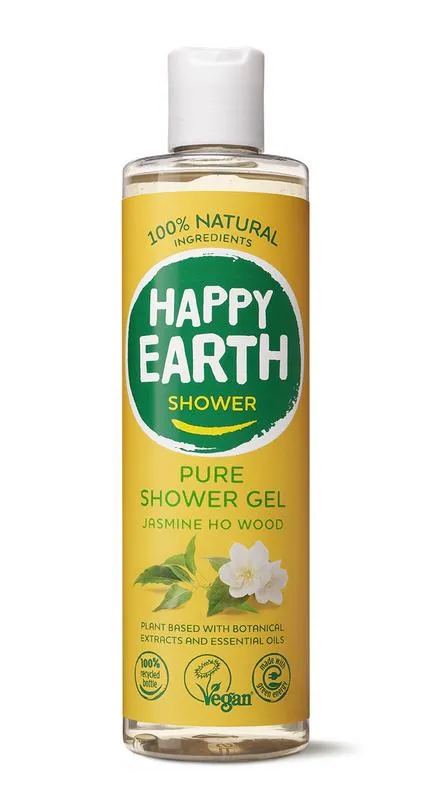 Happy Earth Douchegel jasmine ho wood (300 ml)