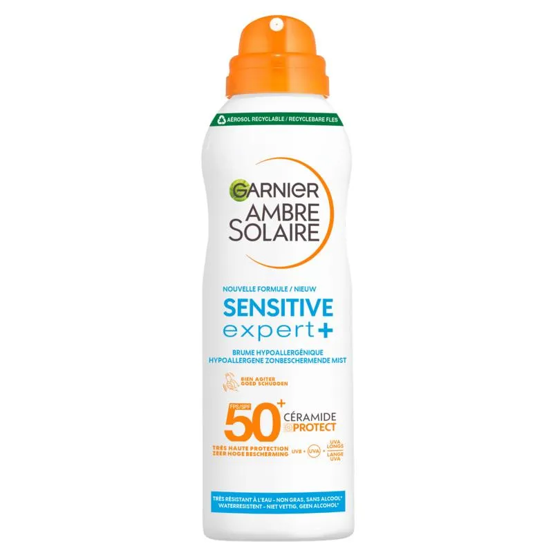 Garnier Ambre Solaire Sensitive Expert+ Beschermende Mist Spray SPF50+ (150 ml)