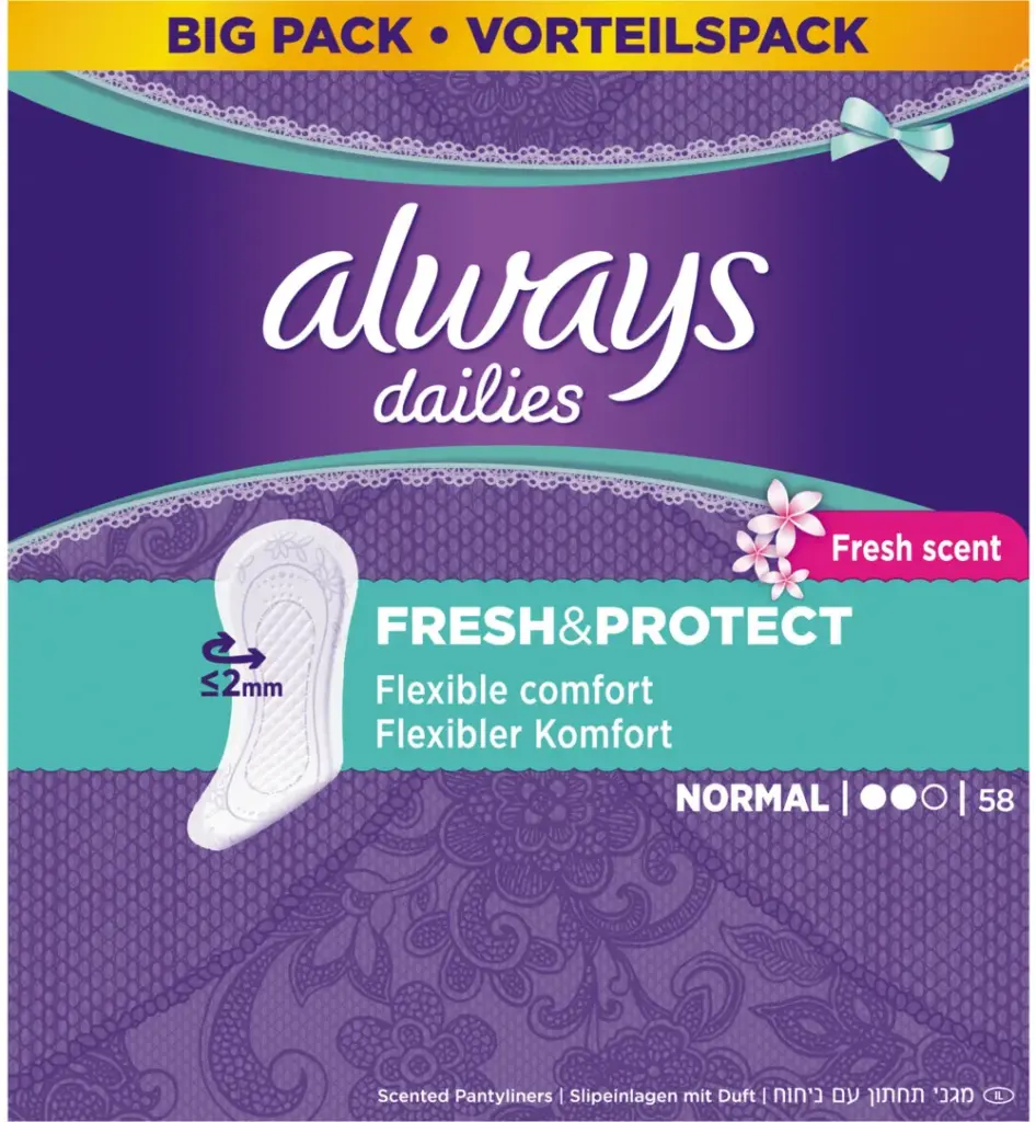 Always Inlegkruisje fresh normaal (58 stuks)