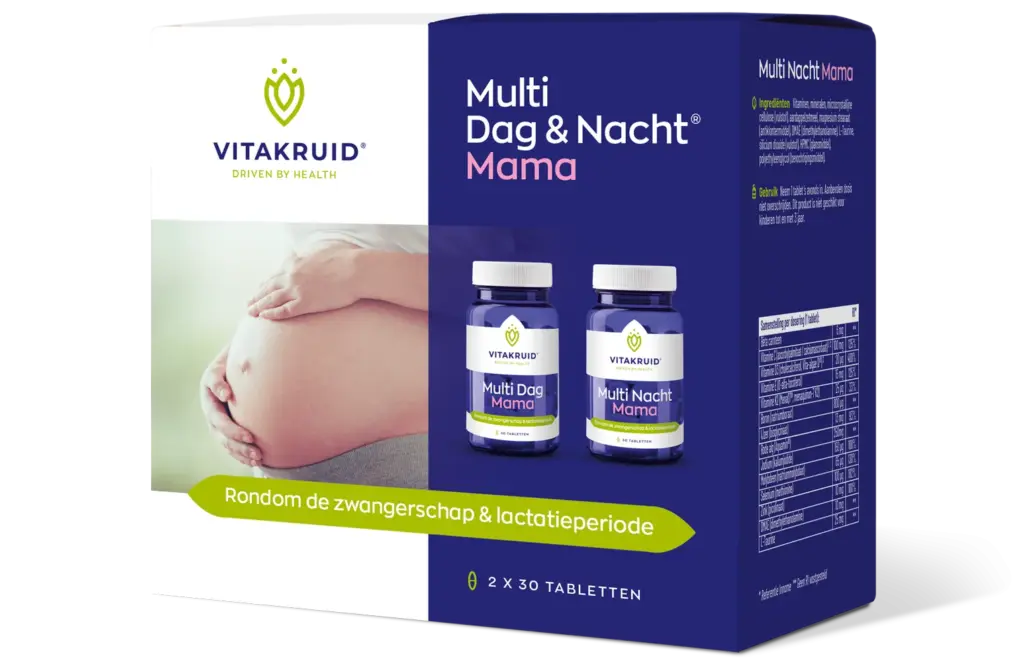 Vitakruid Multi Dag & Nacht Mama 100% Vegan (2 X 30 tabletten)