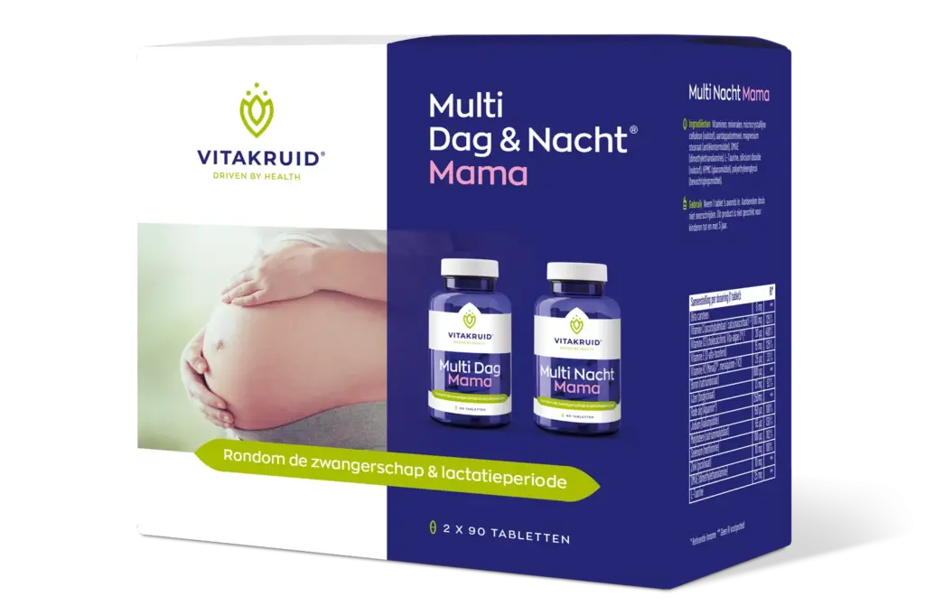 Vitakruid Multi Dag & Nacht Mama 100% Vegan (2 X 90 tabletten)