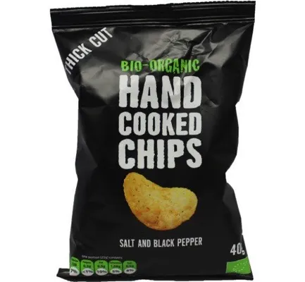 Trafo Chips handcooked zout en peper bio (40 gr)