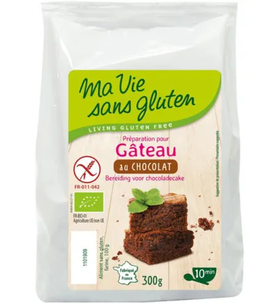 Ma Vie Sans Gluten Chocolade Cakemix Glutenvrij Bio (300 gr)