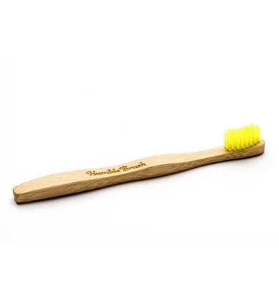 The Humble Co. Tandenborstel bamboe kids geel brush soft (1 stuk)