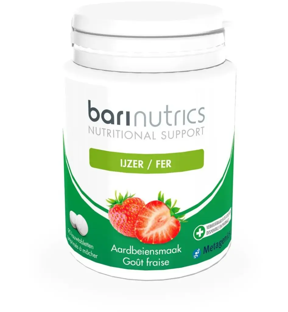 Barinutrics IJzer aardbei (90 tabletten)