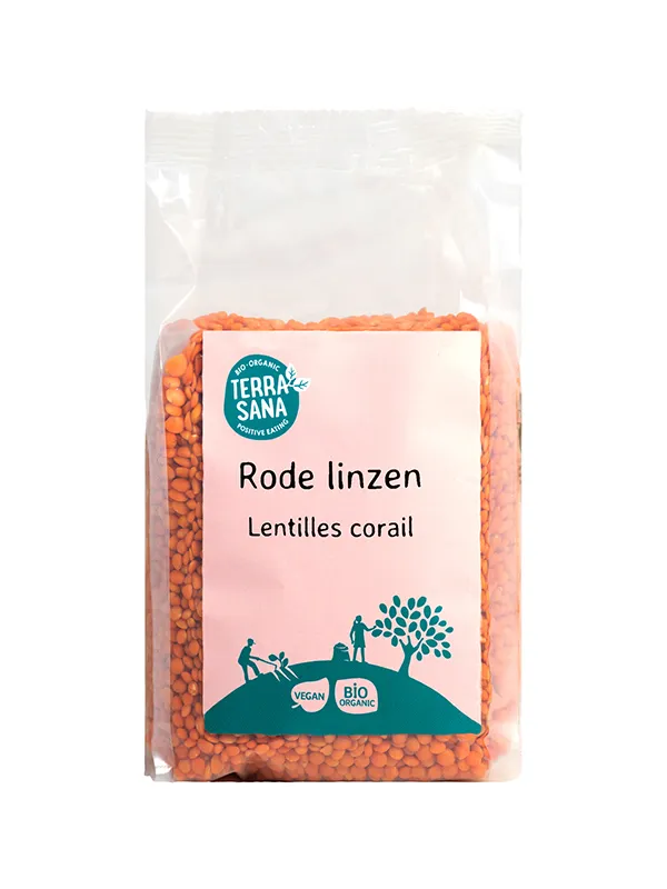 TerraSana Linzen rood bio (500 gr)
