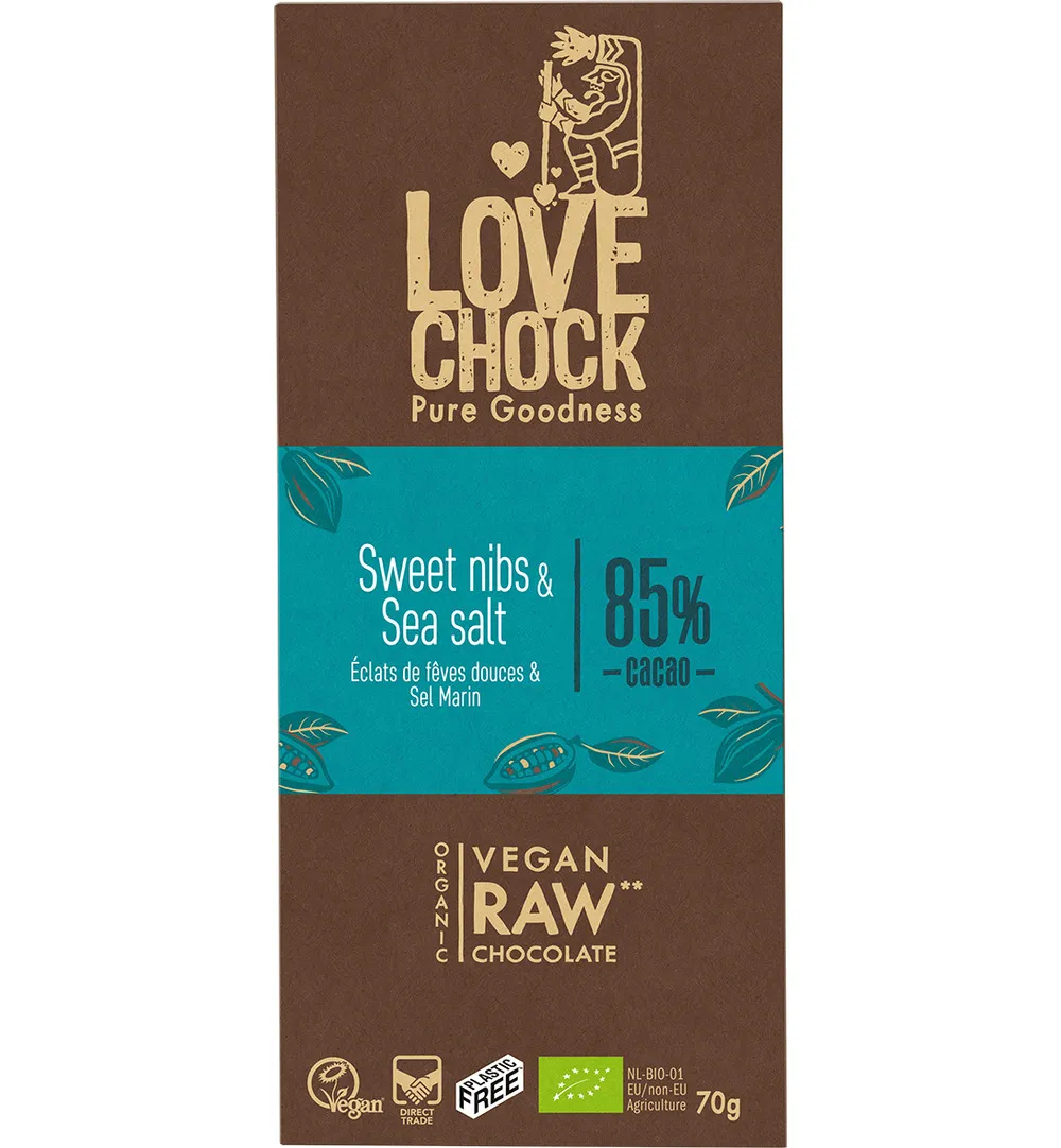 Lovechock Sweet nibs & seasalt bio (70 gr)