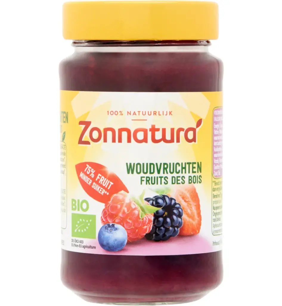 Zonnatura Fruitspread woudvruchten 75% bio (250 gr)