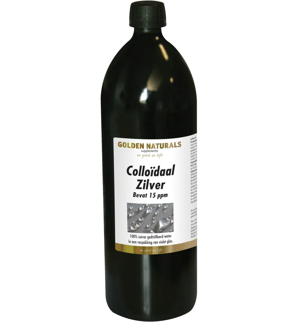 Golden Naturals Colloidaal zilver 15PPM (1000 ml)