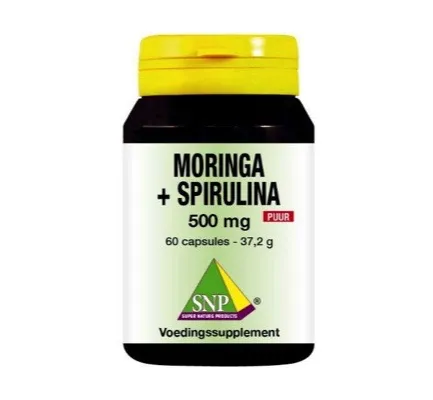 Snp Moringa & Spirulina 500 Mg Puur (60 capsules)