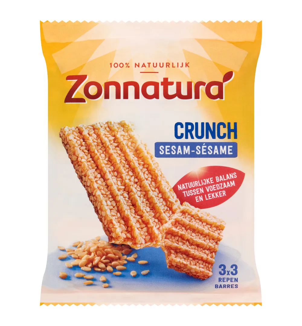 Zonnatura Sesam crunch reep (3 x 50 gr)
