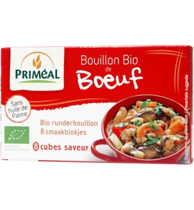 Priméal Runderbouillon Blokjes 10Gram Bio (8 X 10 gr)