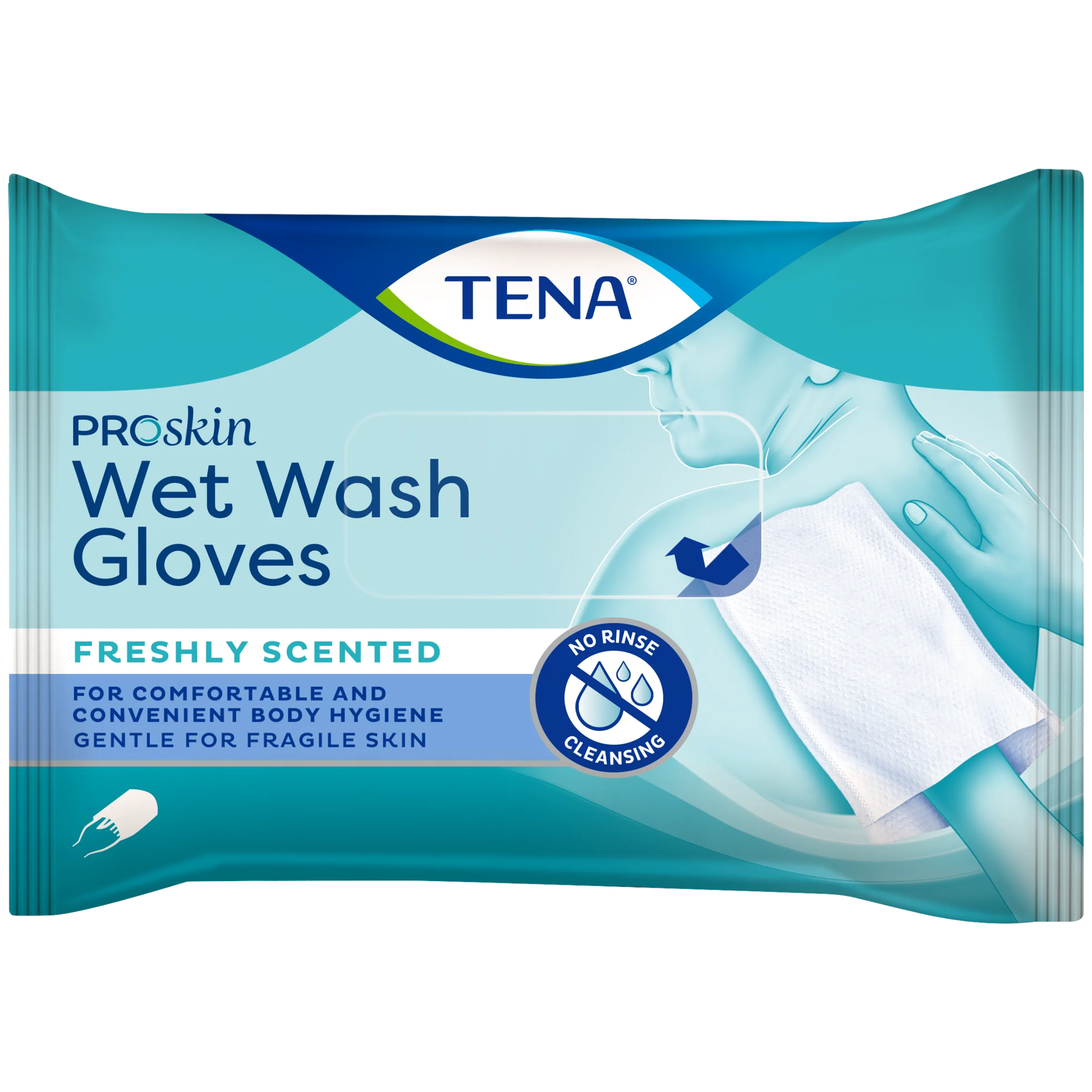 Tena Wet Wash Glove Freshly (5 stuks)