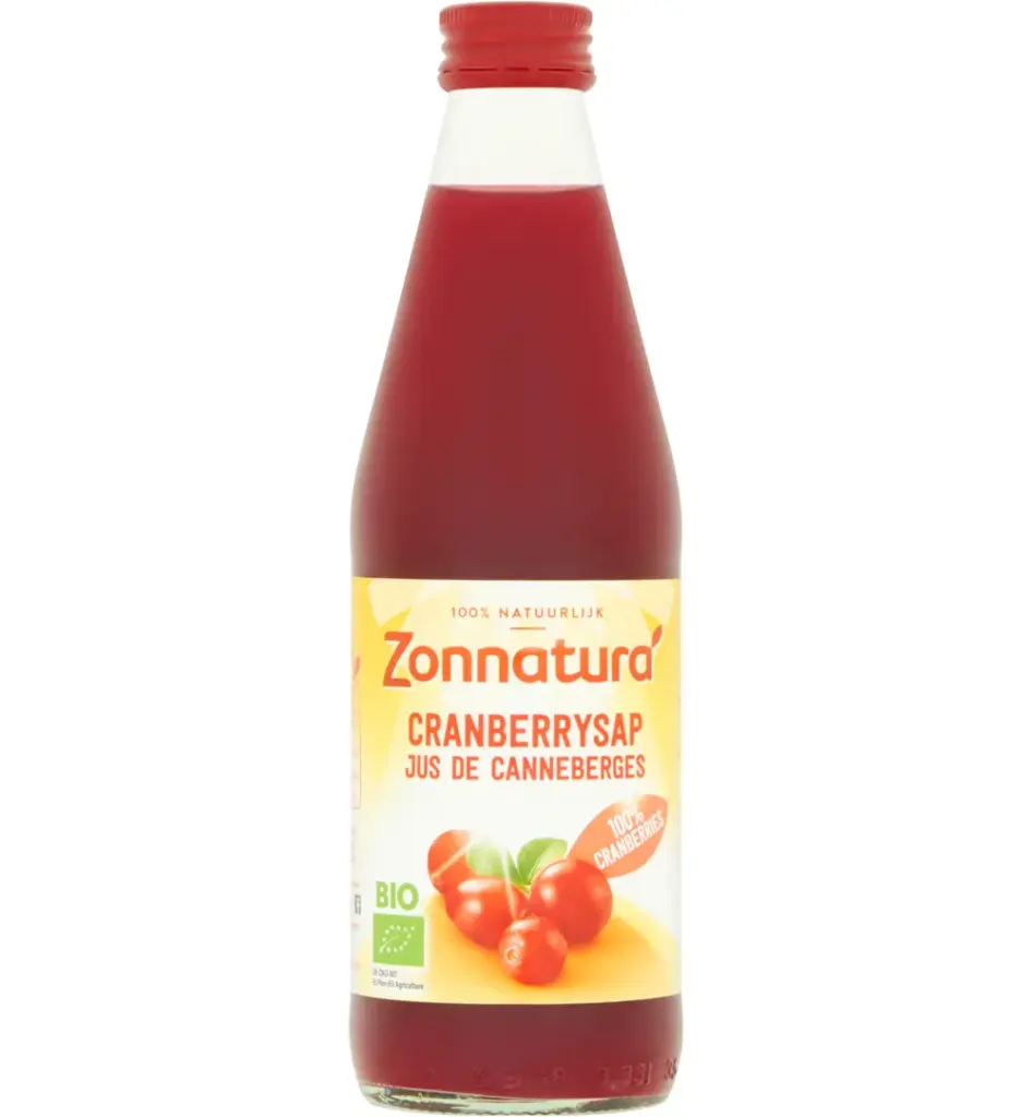 Zonnatura Cranberrysap puur bio (330 ml)