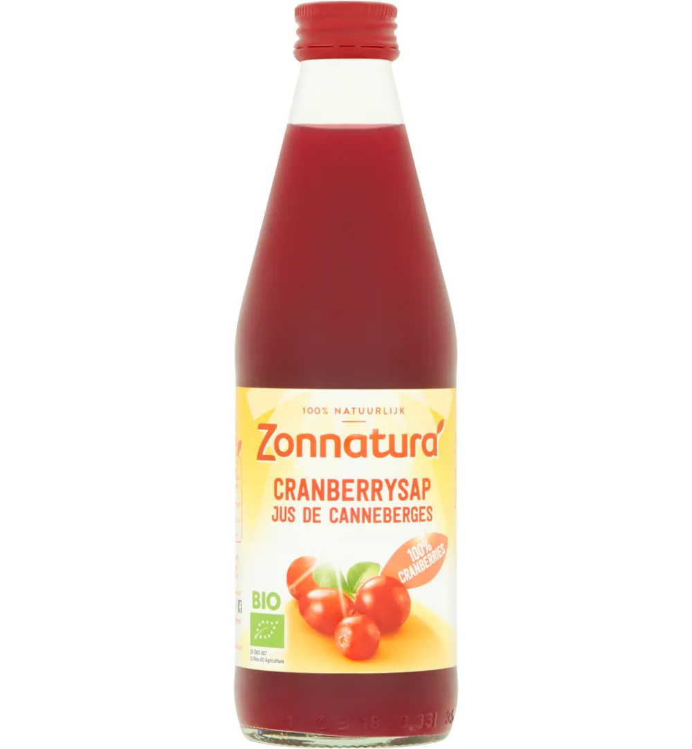 Zonnatura Cranberrysap puur bio (330 ml)
