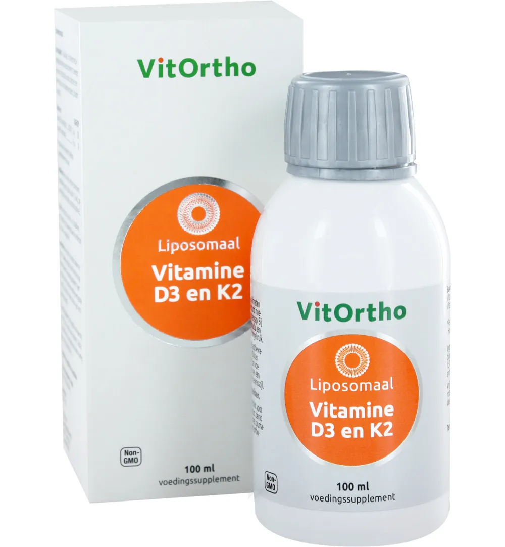 VitOrtho Vitamine D3 en K2 liposomaal (100 ml)