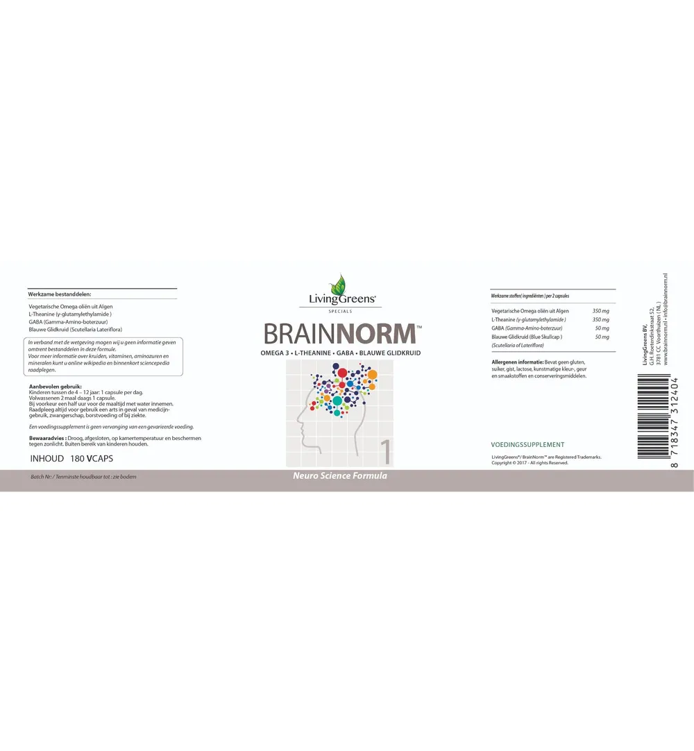 Livinggreens Brainnorm (60 vega capsules)