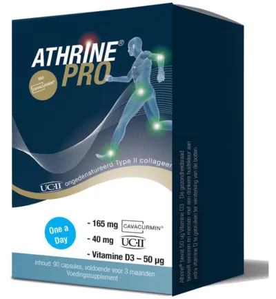 Athrine PRO - UC-II Cavacurmin en Vitamine D3 (90 capsules)