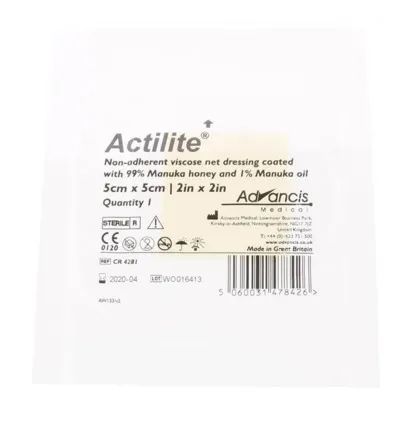 Advancis Actilite manuka non adh. netverband viscose 5 x 5 (1 stuk)