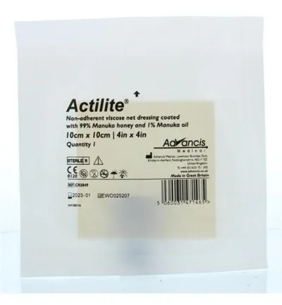 Advancis Actilite manuka non adhesive 10 x 10 (1 stuk)