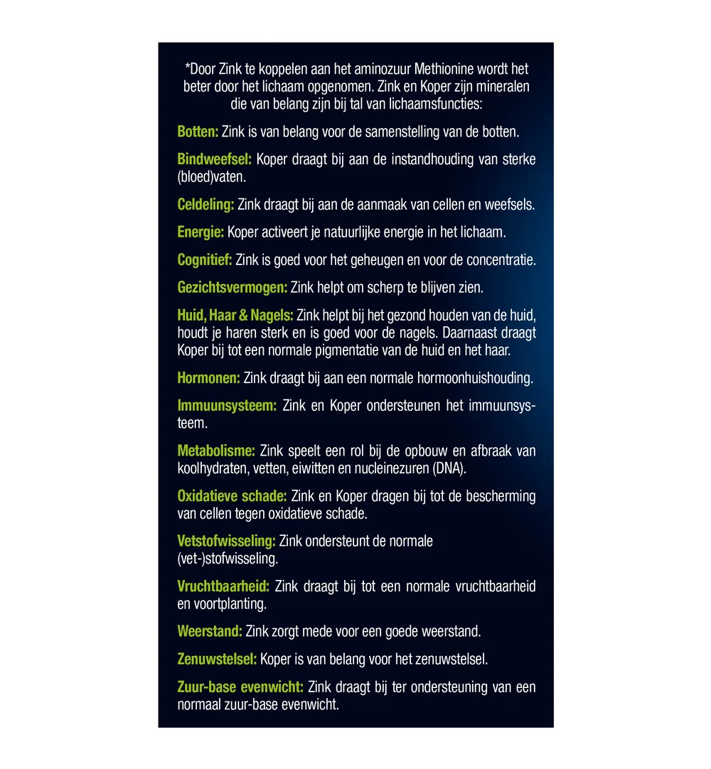 Lucovitaal Zinkmethionine & Koper (60 capsules) - image 4