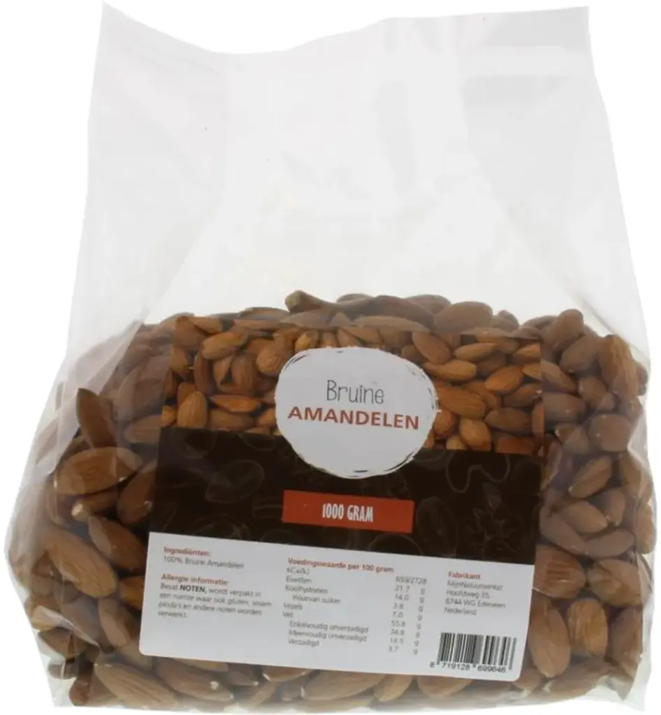 Mijnnatuurwinkel Bruine Amandelen (1000 gr)