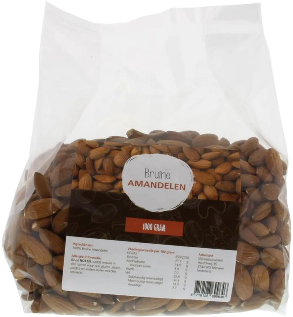 Mijnnatuurwinkel Bruine Amandelen (1000 gr)