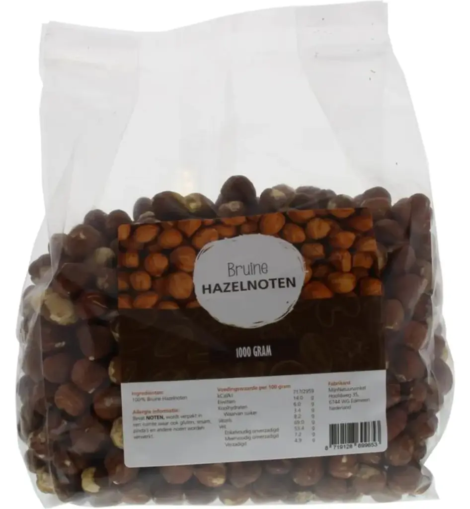 Mijnnatuurwinkel Bruine Hazelnoten (1000 gr)