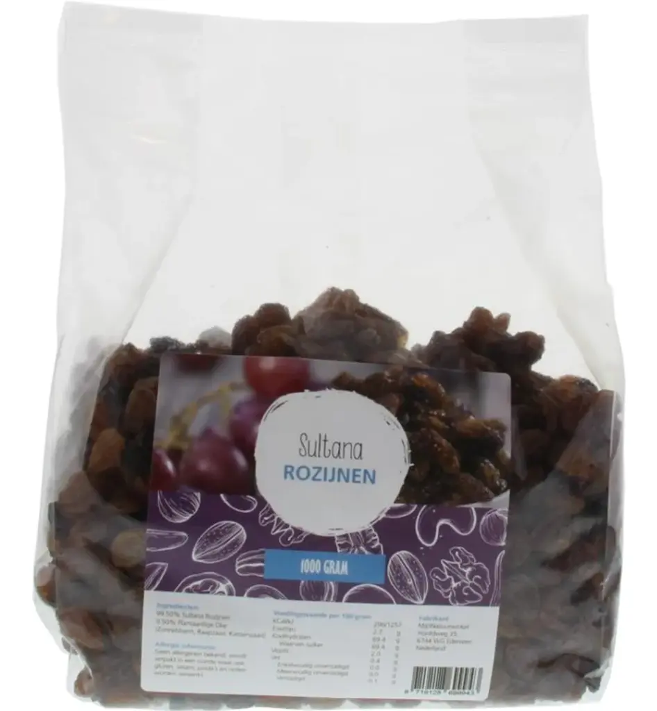 Mijnnatuurwinkel Sultana Rozijnen (1000 gr)
