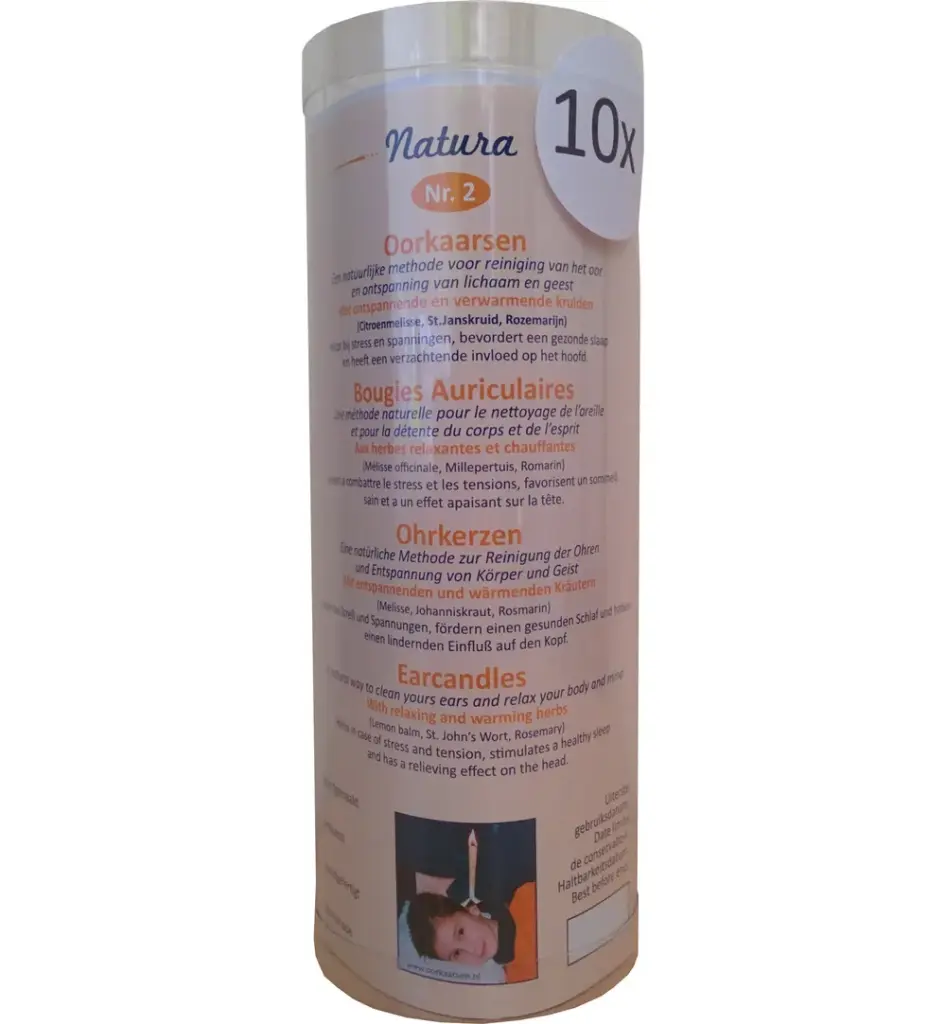 Naturado Oorkaarsen ontspannend en verwarmend nr.2 (10 stuks)
