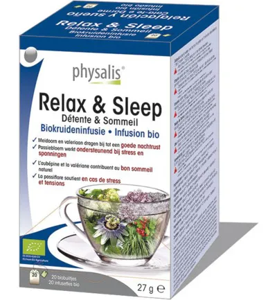 Physalis Relax & Sleep Thee Bio (20 zakjes)