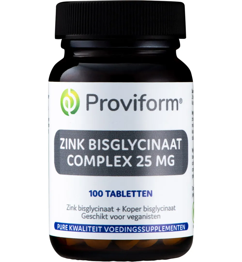 Proviform Zink Bisglycinaat 25Mg Complex (100 tabletten)