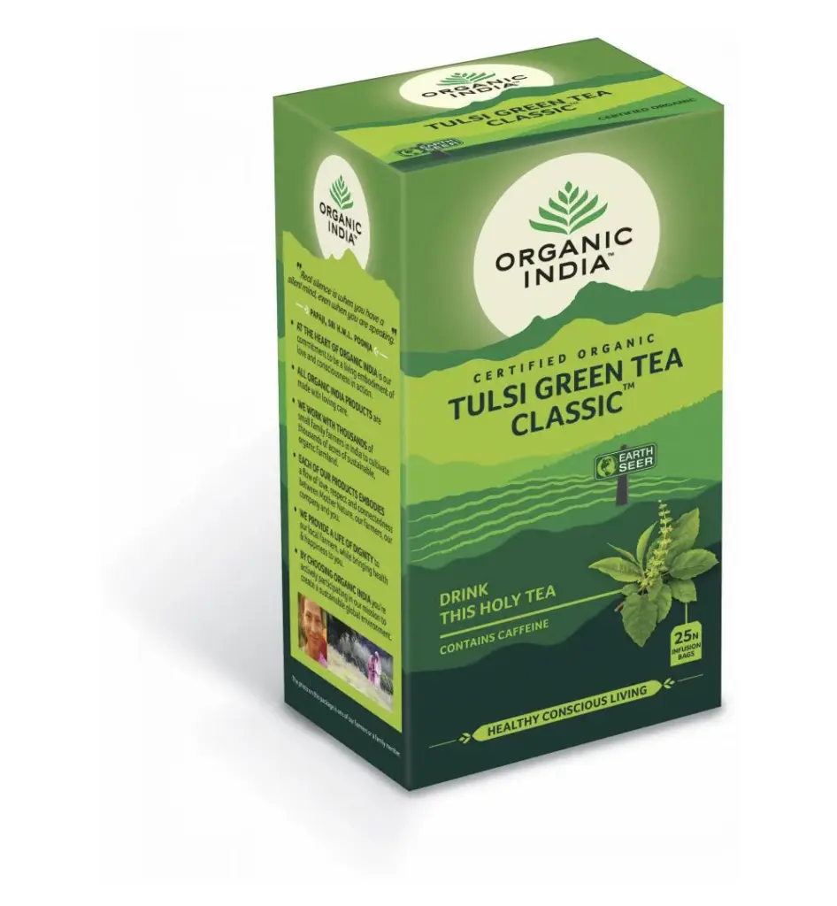 Organic India Tulsigreen Thee Bio (25 stuks)