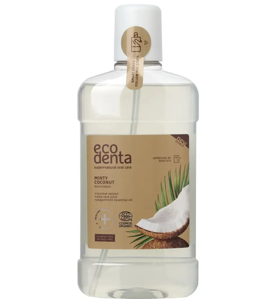 Ecodenta Mondwater munt kokos (500 ml)