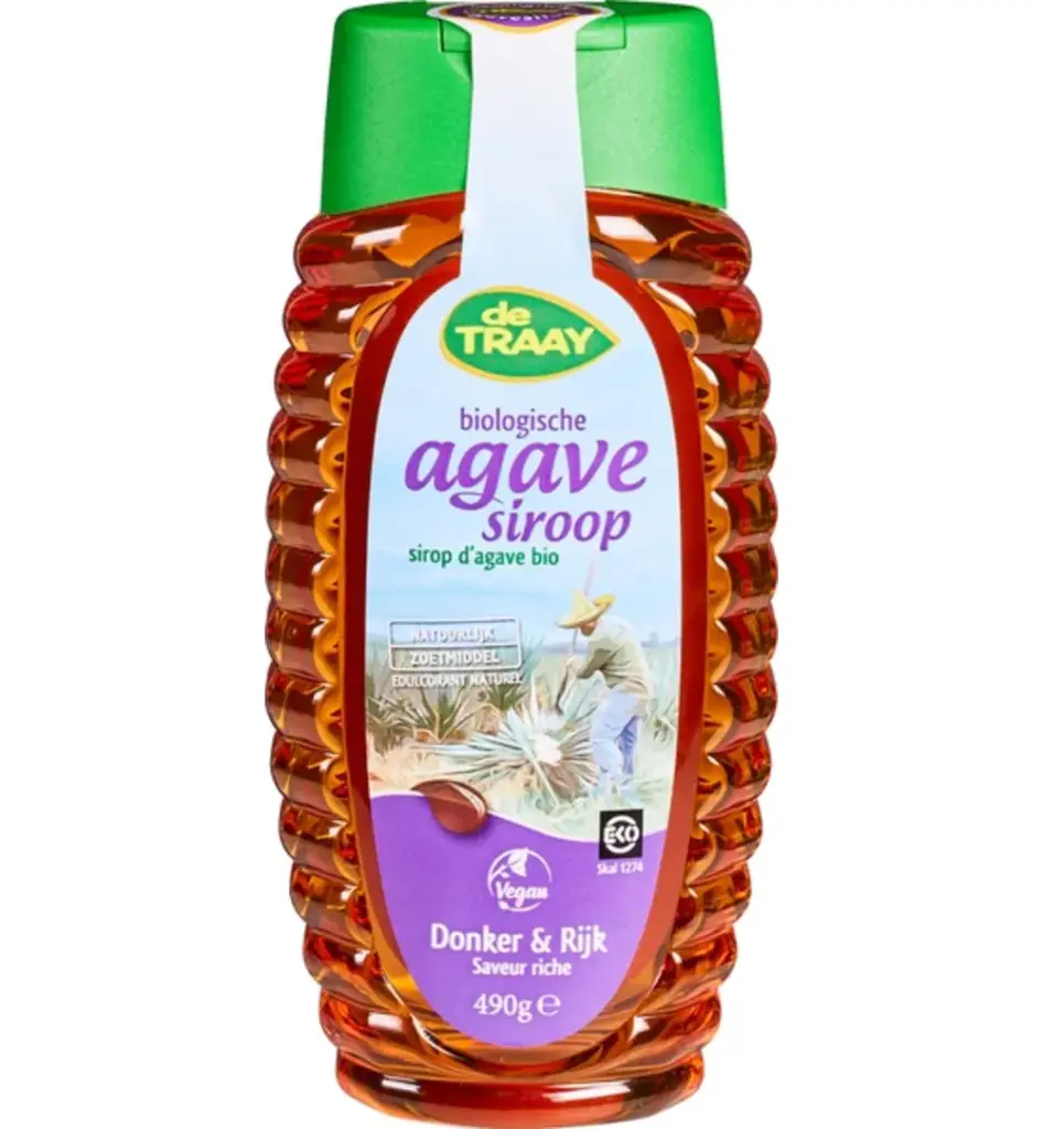 De Traay Agavesiroop donker en rijk bio (490 gr)