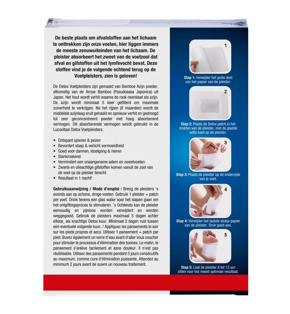 Lucovitaal Detox Voetpleisters (10 stuks)