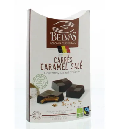 Belvas Puur met licht gezouten caramel bio (100 gr)