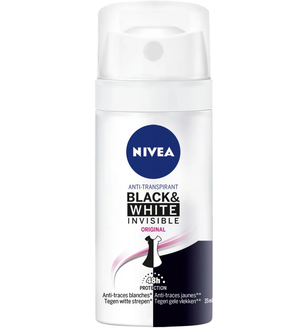Nivea Men deodorant spray black & white mini (35 ml)