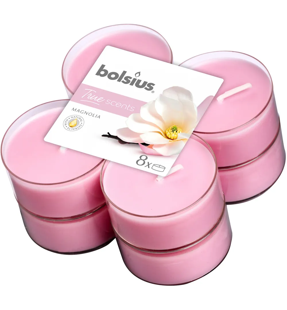 Bolsius True Scents Maxilicht Magnolia (8 stuks)