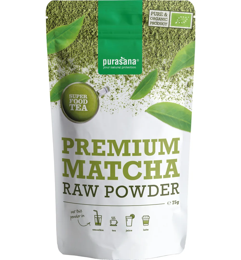 Purasana Matcha Premium Poeder Vegan Bio (75 gr)