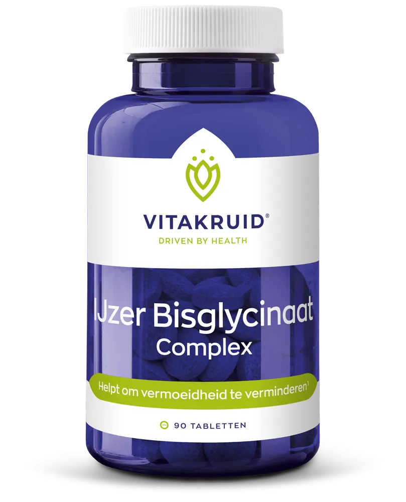 Vitakruid Ijzer Bisglycinaat 28 Complex Oa Koper Vitamine C (90 tabletten)