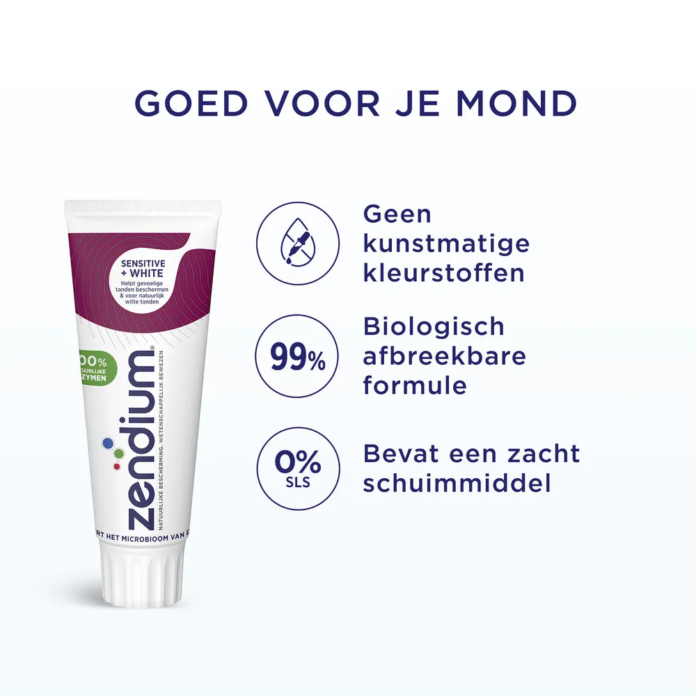 Zendium Tandpasta Sensitive Whitener (75 ml) - image 3