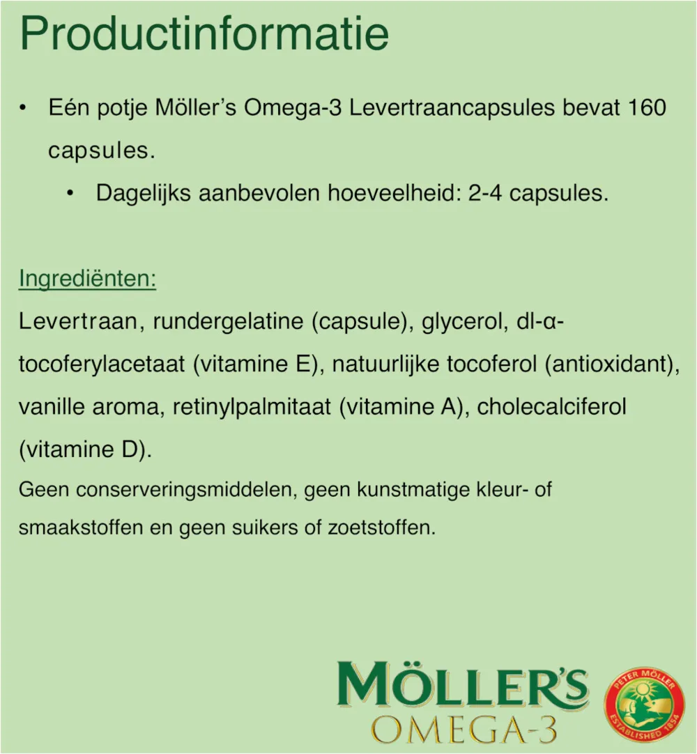 Mollers Omega-3 Levertraancaps (160 capsules)