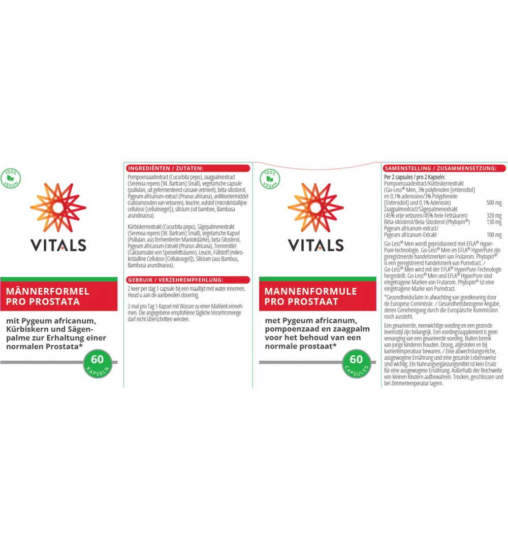 Vitals Mannenform pro prostaat (60 capsules) - image 3
