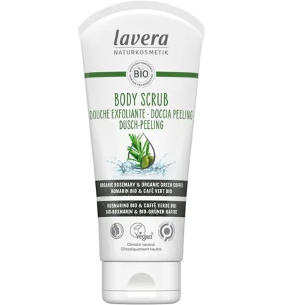 Lavera Body scrub/douche exfoliante bio EN-FR-IT-DE (200 ml)