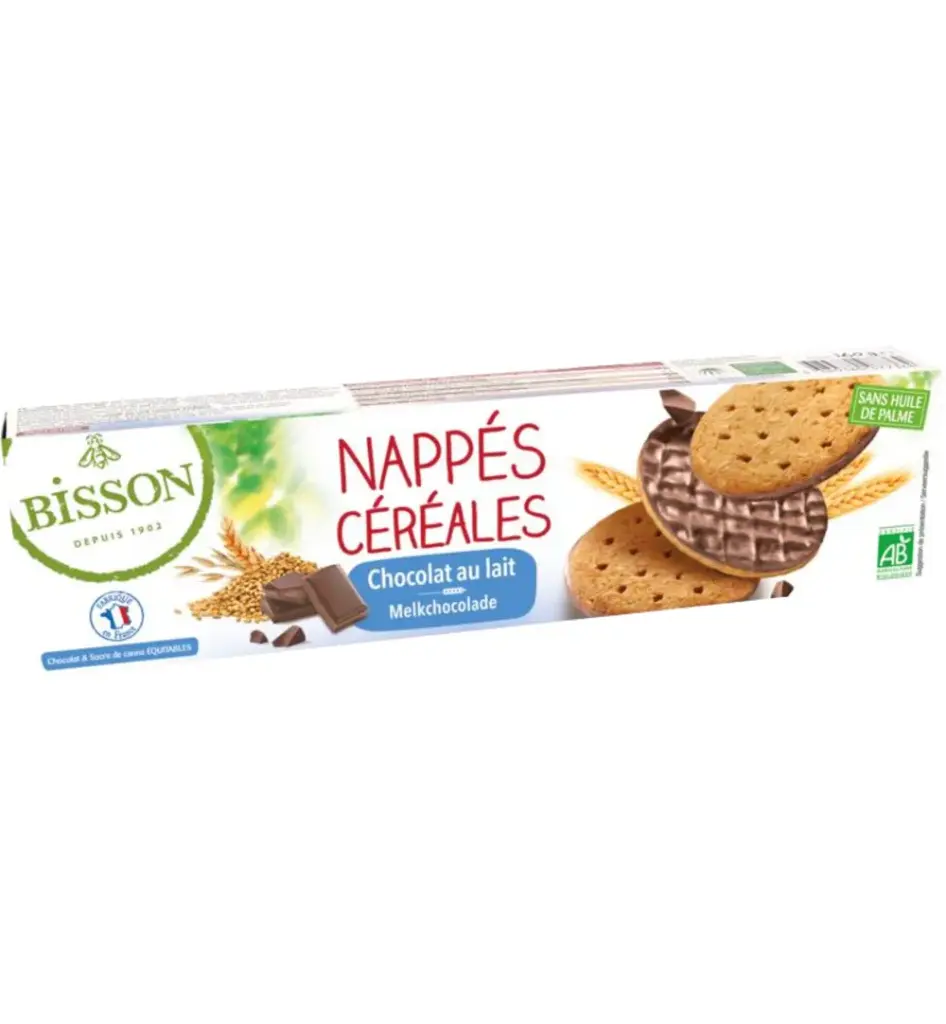 Bisson Melk Chocolade Frostedgranenkoekjes Bio (140 gr)