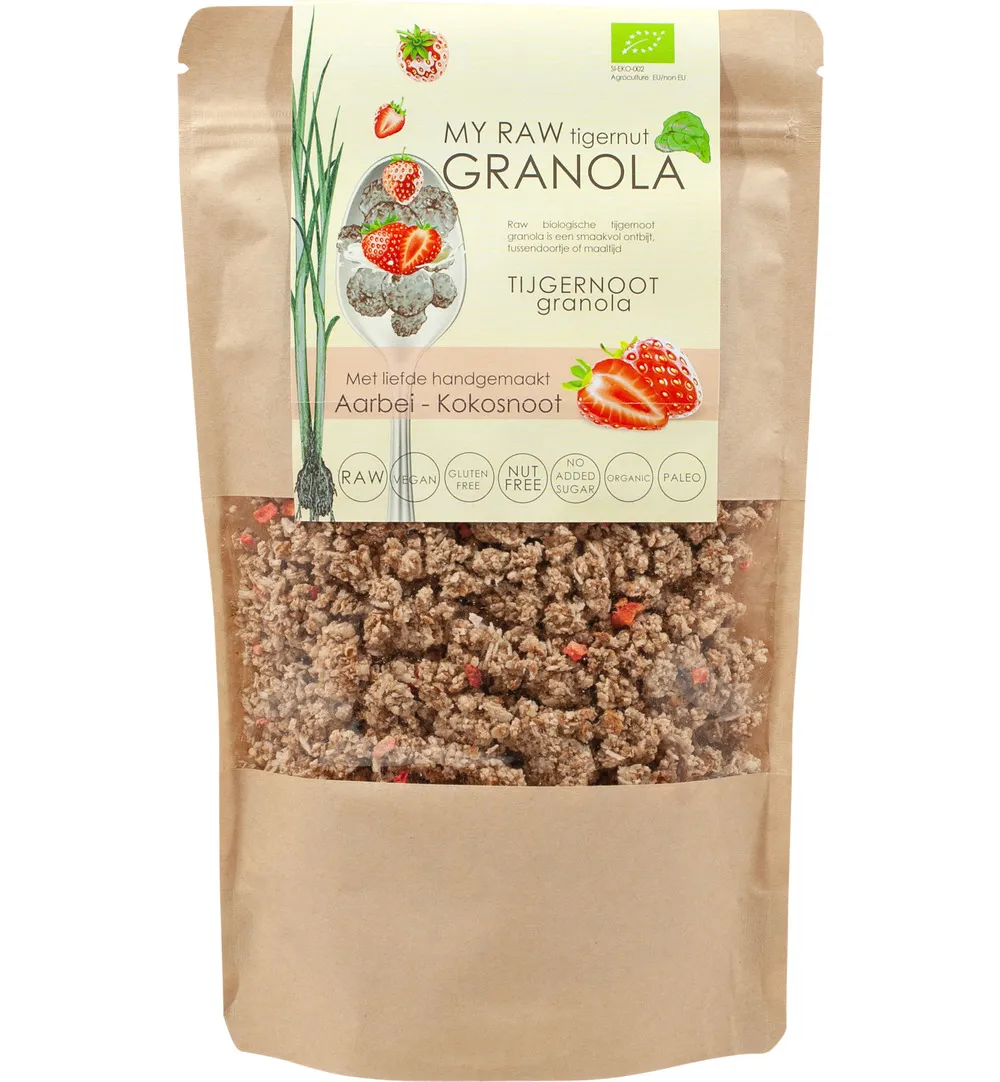Vitiv Tijgernootgranola Aardbei/Kokosnoot Bio (230 gr)