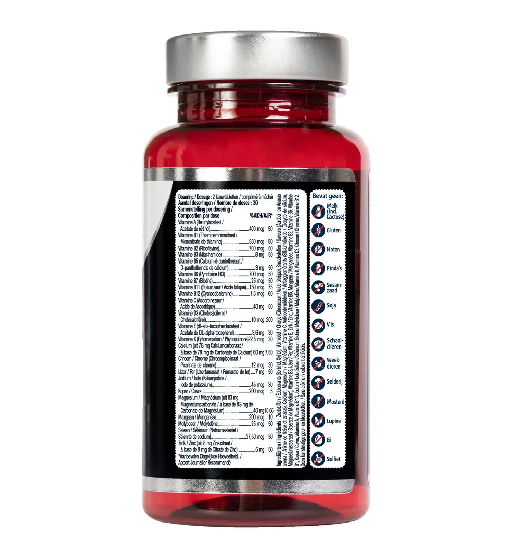 Lucovitaal Multi+ Compleet Vitaminen Mineralen (60 kauwtabletten)